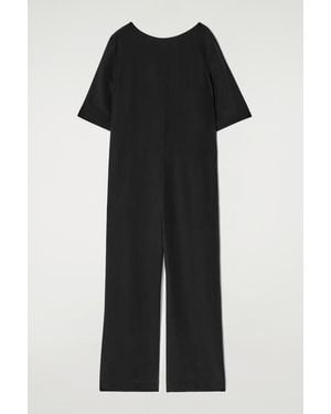 COS Silk-crepe Jumpsuit - Black