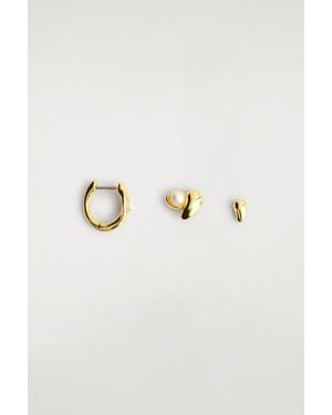 COS 3-Pack Mismatched Teardrop Earrings - Multicolour