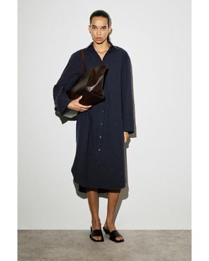 COS Hemdkleid Aus Baumwolle - Blau