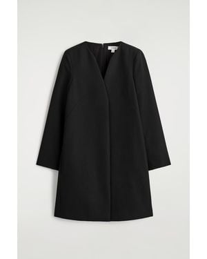 COS Tailored Wool-Blend Mini Dress - Black