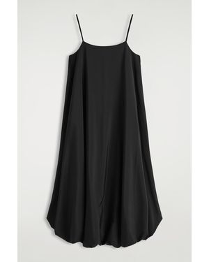 COS Bubble-Hem Midi Dress - Black