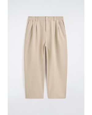 COS Pleated Denim Relaxed-Fit Barrel-Leg Trousers - Natural