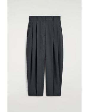 COS Tailored Cotton Balloon-Leg Pants - Gray