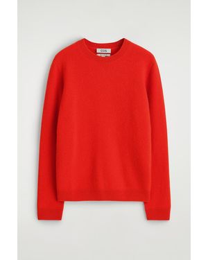 COS Kaschmirpullover Mit Rundhalsausschnitt - Rot