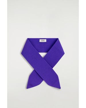 COS Merino Wool Neck Scarf - Purple