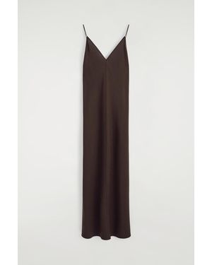 COS V-Neck Midi Cami Dress - Brown