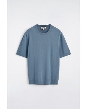 COS Knitted Cotton T-Shirt - Blue
