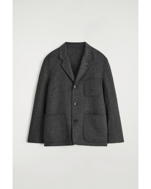 COS Unstructured Double-Faced Wool Blazer - Black