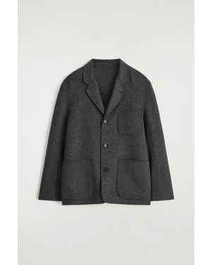 COS Unstructured Double-Faced Wool Blazer - Black