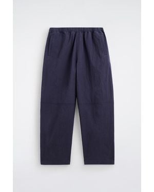 COS Elasticized Relaxed-Fit Barrel-Leg Pants - Blue