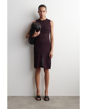 COS Midikleid Aus Gehäkeltem Bändchengarn - Rot