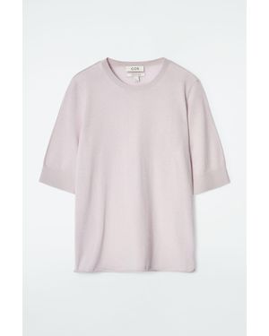 COS Fine Pure Cashmere T-shirt - White