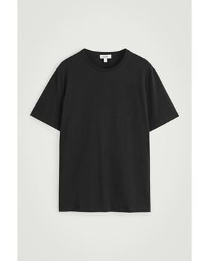 COS Cotton Crew-Neck T-Shirt - Black