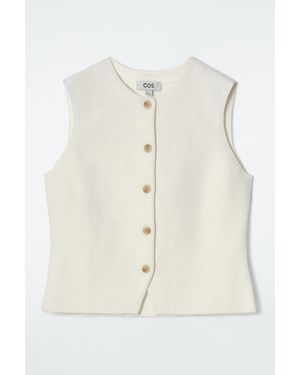 COS Knitted Cotton Vest - White