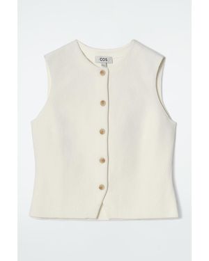 COS Knitted Cotton Vest - White