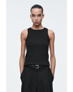 COS Strick-tanktop Mit Röhrenförmigen Besätzen - Schwarz