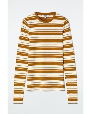 COS Slim Lightweight Long-Sleeved Top - Brown