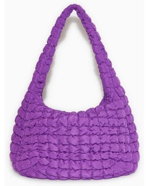 COS Quilted Oversized Shoulder Bag - Purple