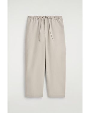 COS Barrel-Leg Drawstring Pants - White