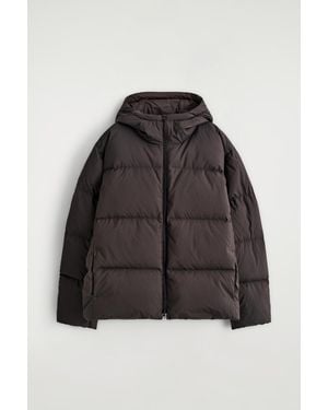 COS Hooded Down Puffer Jacket - Black