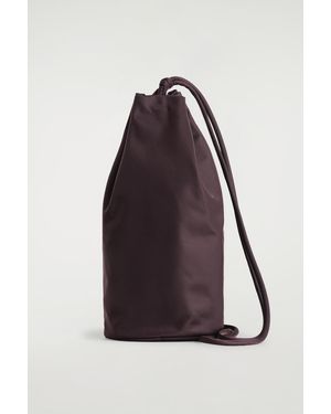 COS Drawstring Crossbody Bag - Red