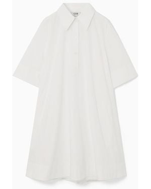 COS A-line Mini Shirt Dress - White