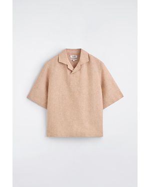 COS Linen Popover Shirt - Orange