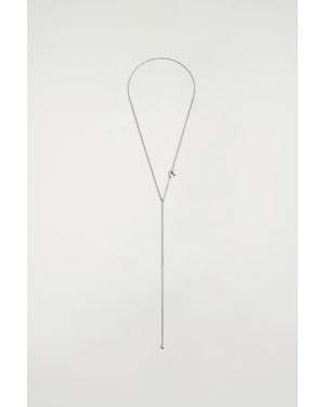 COS Molten Pendant Necklace - White