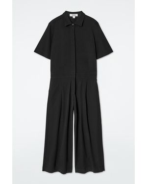 COS Kurzärmliger Jumpsuit - Schwarz