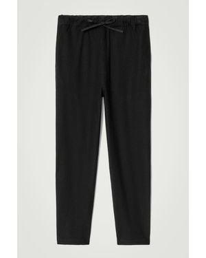 COS Ribbed Jersey JOGGERS - Black