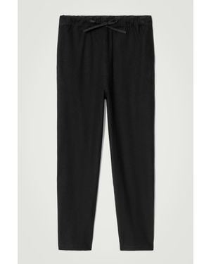 COS Ribbed Jersey JOGGERS - Black