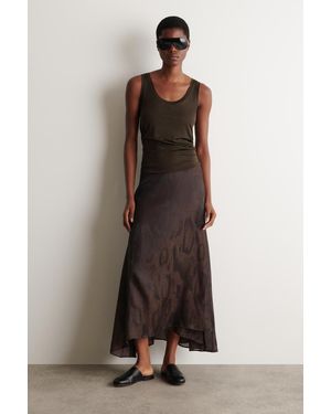 COS Midirock Aus Jacquard Mit Zipfelsaum - Braun