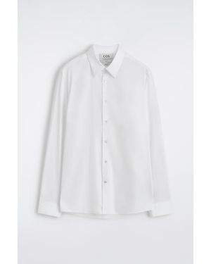 COS Slim Tailored Cotton-Poplin Shirt - White