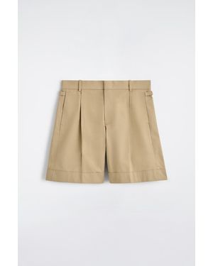 COS Cotton-Twill Chino Shorts - Natural