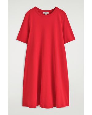 COS A-Line Mini T-Shirt Dress - Red