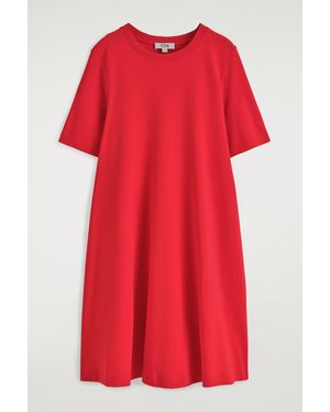COS A-Line Mini T-Shirt Dress - Red