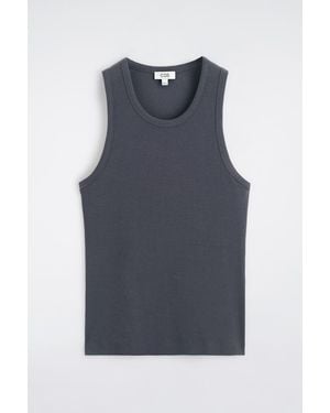 COS Slim Ribbed Cotton Tank Top - Blue