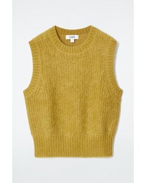 COS Mohair Knit Vest - Yellow