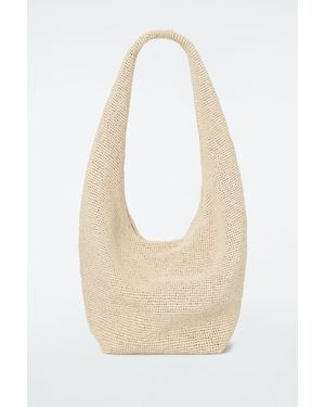 COS Oversized Sling Bag - Raffia - White