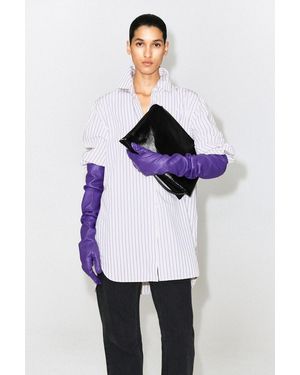 COS Lange Lederhandschuhe - Weiß