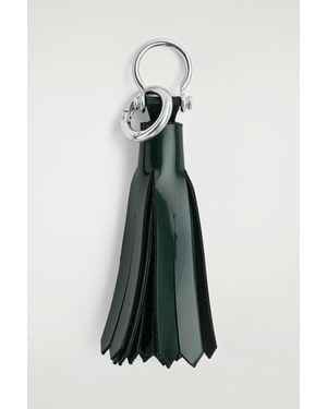 COS Tasselled Leather Keyring - Green