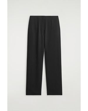 COS Tailored Straight-Leg Trousers - Black