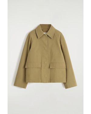 COS Cotton Utility Jacket - Green