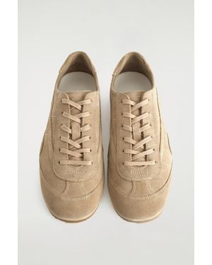 COS Minimal Leather Sneakers - Natural