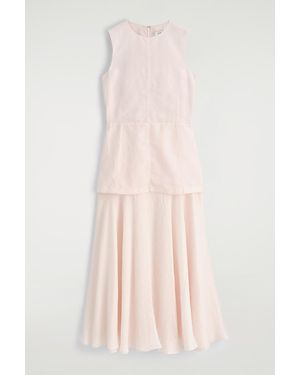 COS Layered Peplum Midi Dress - Pink