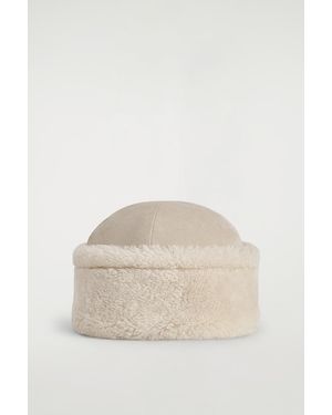 COS Shearling Hat - Natural