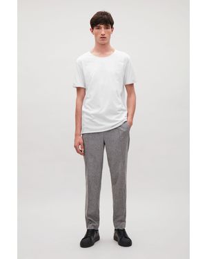 COS Rolled Edge T-shirt - White
