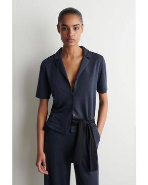 COS Hemd Aus Modal-Jersey - Blau