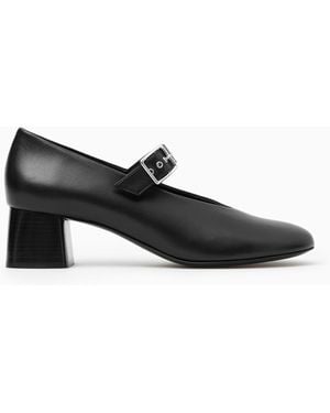 COS Block-heel Leather Mary-jane Court Shoes - Black