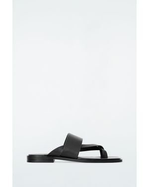 COS Leather Toe-thong Sandals - Black